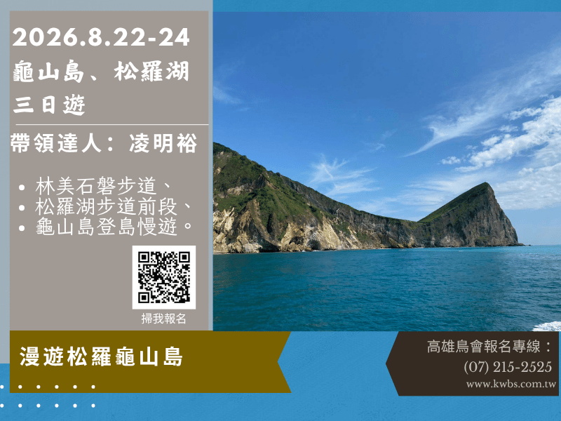 【8月】2026.8.22-24 龜山島、松羅湖三日輕鬆遊
